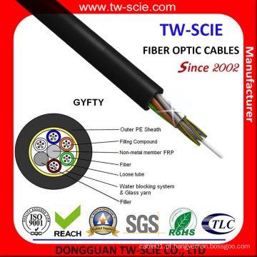 24, cabo de fibra Non-Metalic do único modo de GYFTY Núcleo 48